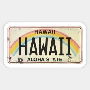 Hawaii Vintage License Plate Sticker